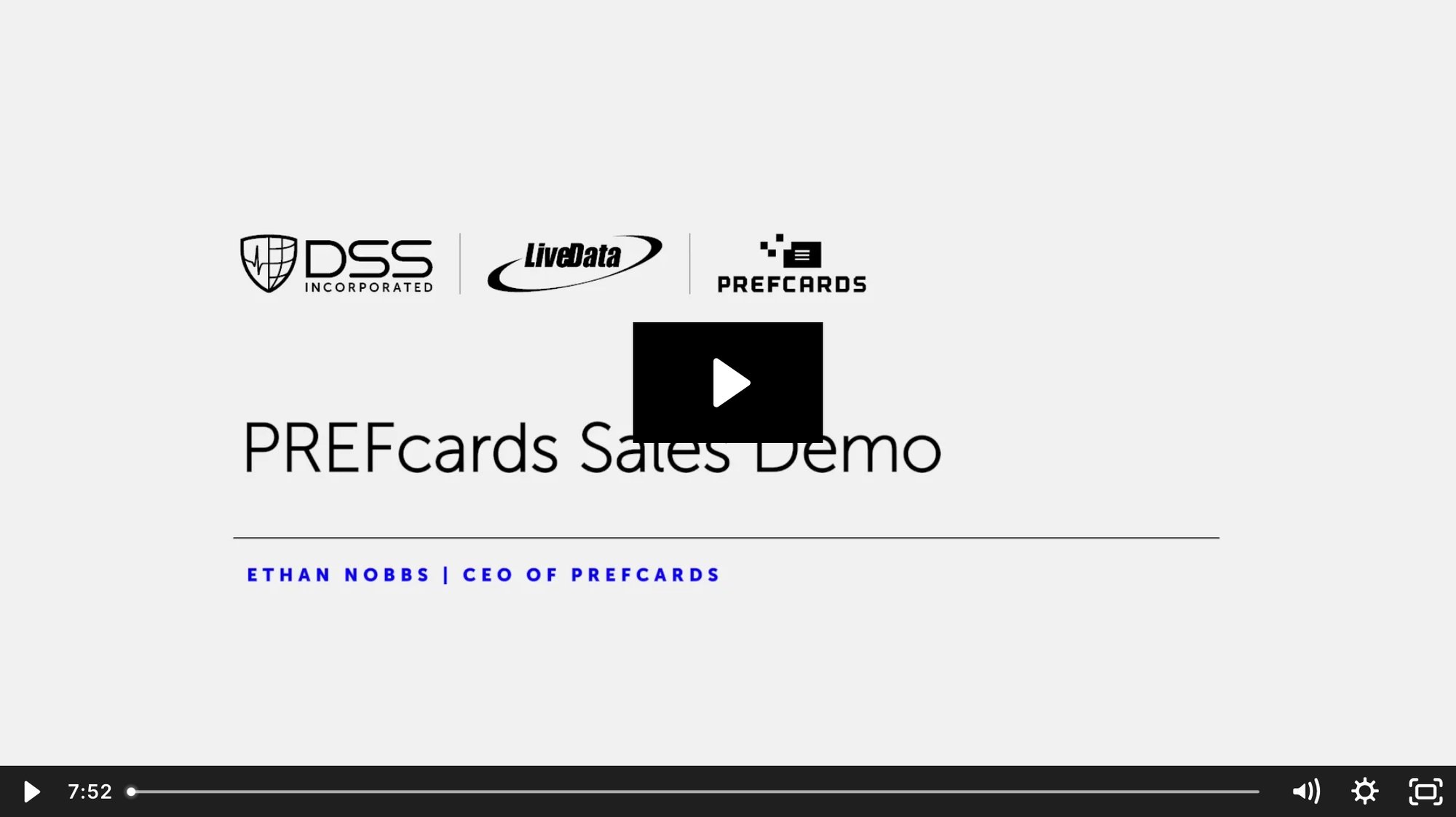 PREFcards Sales Demo