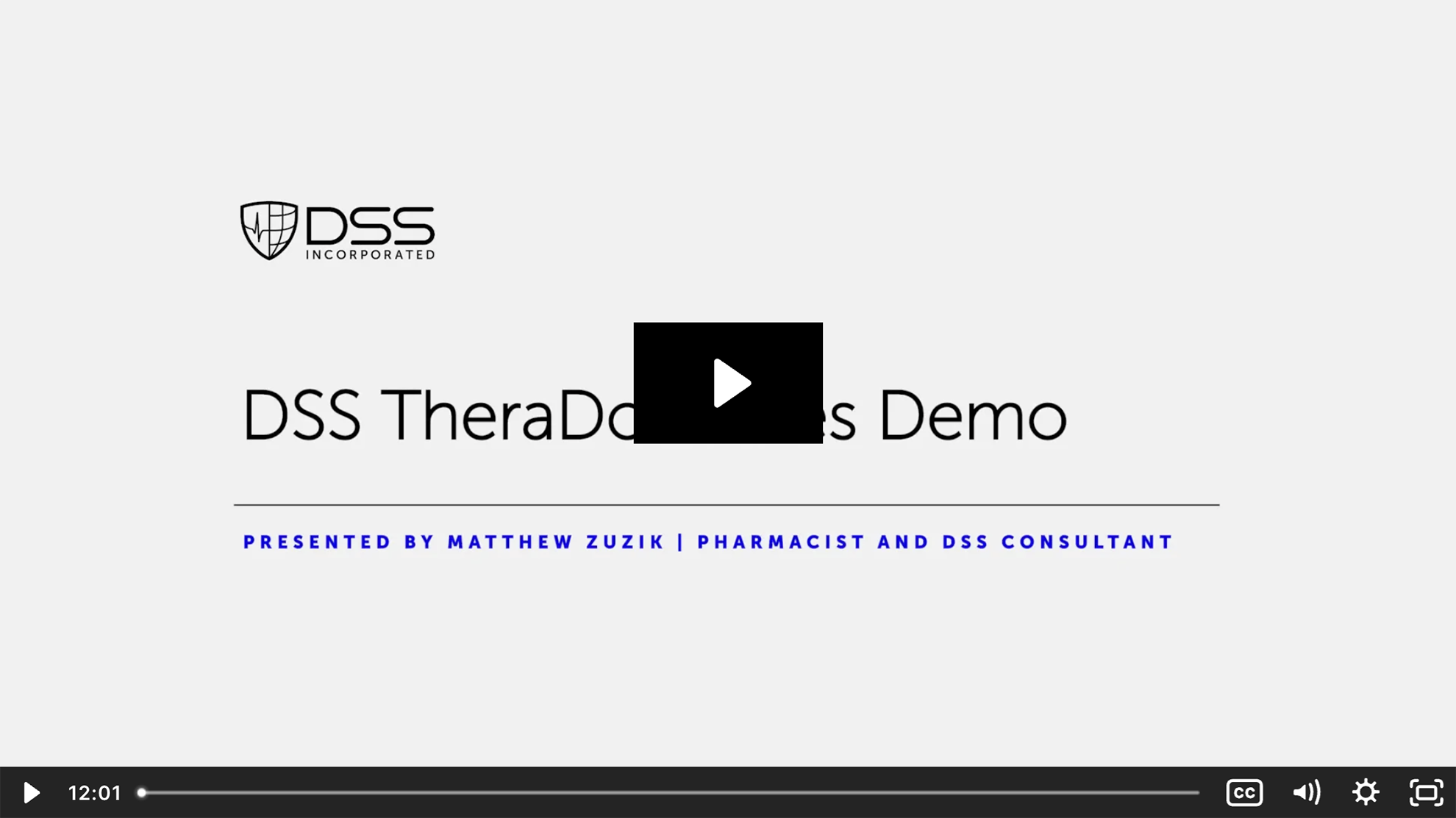 DSS TheraDoc Sales Demo