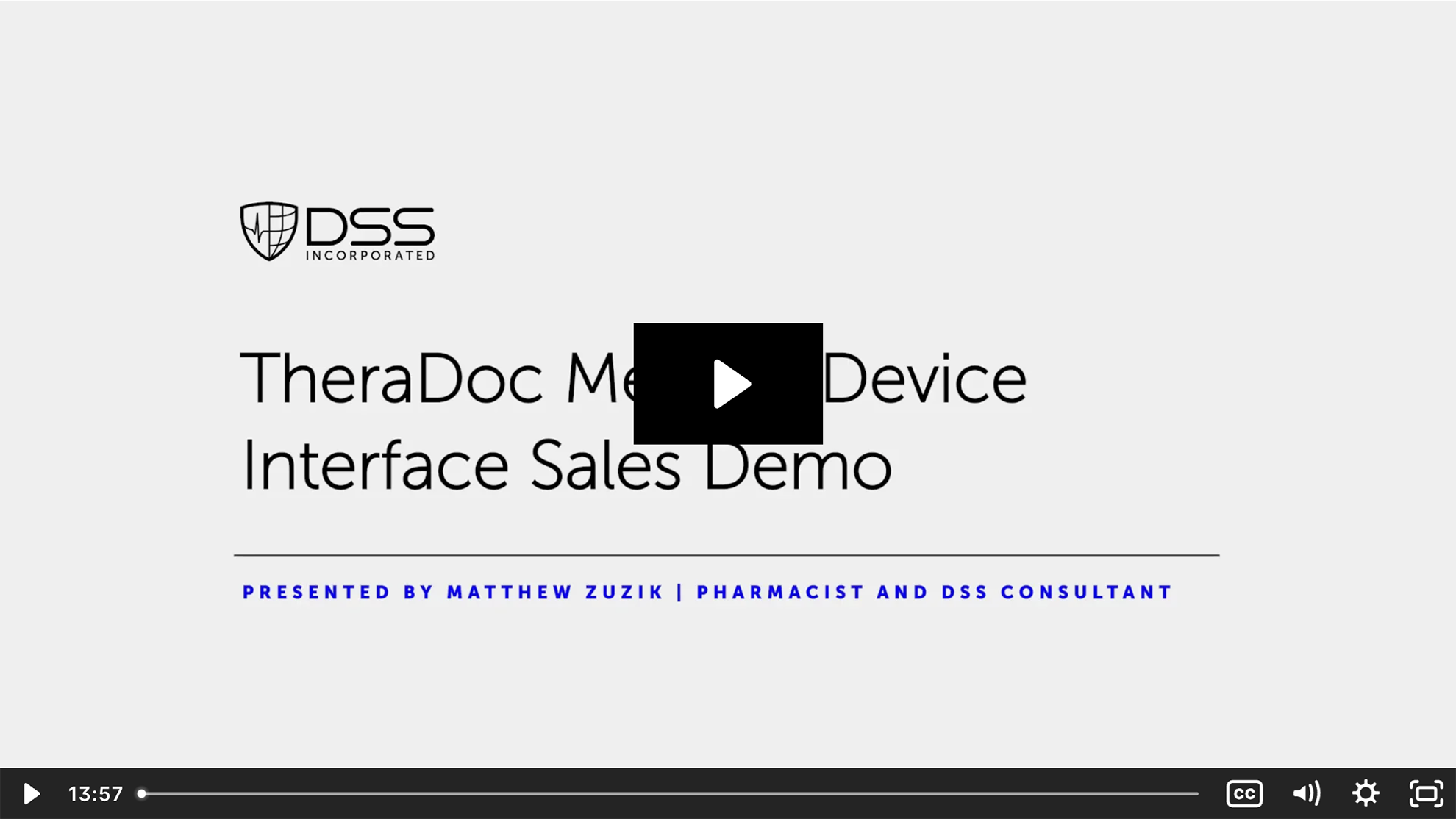 Theradoc Medical Device Interface Sales Demo Video